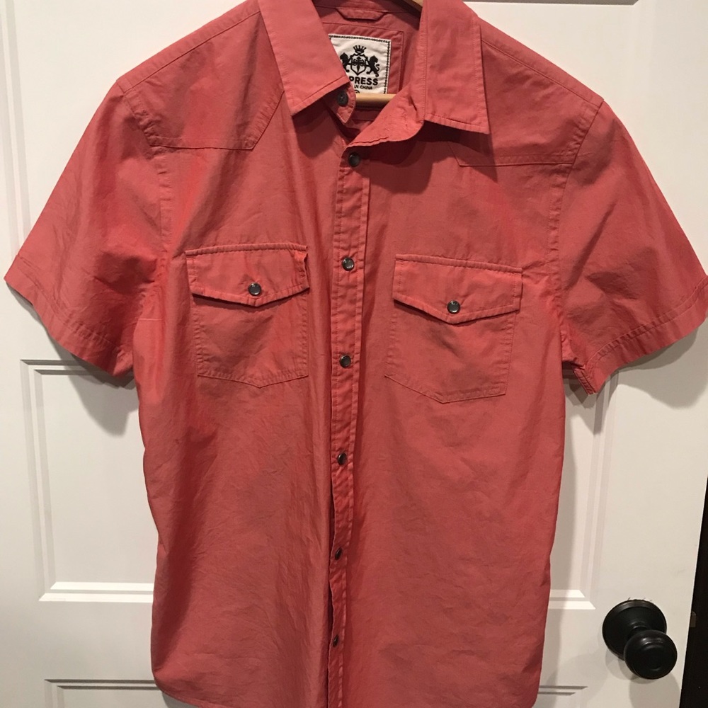 Express Men’s Short Sleeve Dress Shirt - Picture 2 of 4
